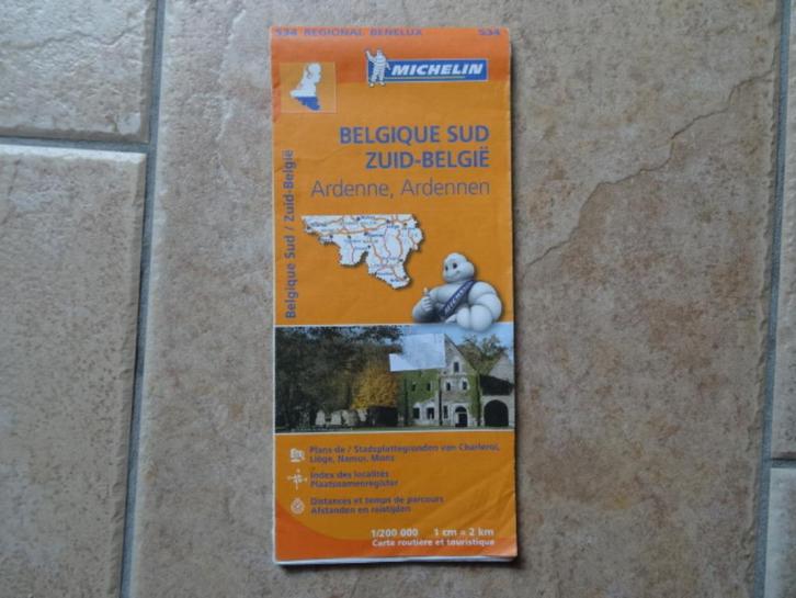 Michelin wegenkaart 534 Belgie zuid en Ardennen, Boeken, Atlassen en Landkaarten, Zo goed als nieuw, Landkaart, België of Luxemburg