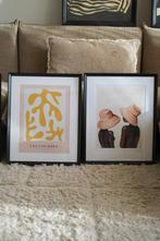 Set van 2 ingelijste prints – 52,5x42,5 cm, Ophalen of Verzenden, Gebruikt