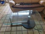 Glazen salontafel organische vorn Rolf Benz, Huis en Inrichting, Ophalen, Zo goed als nieuw, 75 cm of meer, Rechthoekig