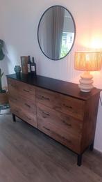 Houten Dressoir Kast met Lades, Ophalen, 150 tot 200 cm, Zo goed als nieuw, 25 tot 50 cm