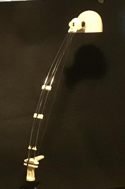 Zeldzame flex wire witte bureaulamp, Huis en Inrichting, Lampen | Tafellampen, Gebruikt, Minder dan 50 cm, Kunststof, Metaal, Ophalen of Verzenden