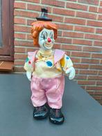Bewegende Clown muziekdoosje opwindbaar Vintage, Antiek en Kunst, Curiosa en Brocante, Ophalen