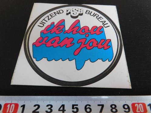 sticker ASB uitzendbureau Ik hou van jou  carnaval, Verzamelen, Stickers, Zo goed als nieuw, Bedrijf of Vereniging, Ophalen