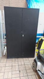 Zwarte draaideurkast, Huis en Inrichting, Kasten | Roldeurkasten en Archiefkasten, Ophalen, Gebruikt, 100 tot 150 cm, 150 tot 200 cm