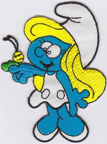 Smurfen stoffen opstrijk patch embleem #3 beschikbaar voor biedingen