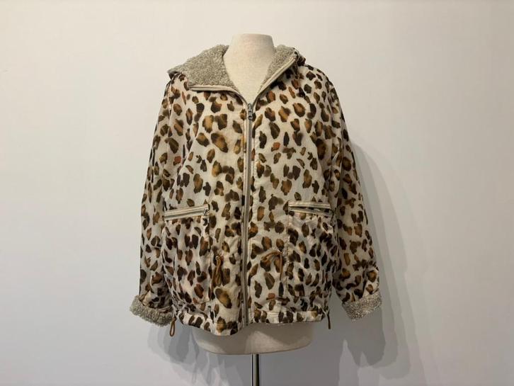 Bellerose Reversible Jas | Teddy & Leopard | mt 4 (XL), Kleding | Dames, Jassen | Zomer, Nieuw, Maat 46/48 (XL) of groter, Overige kleuren
