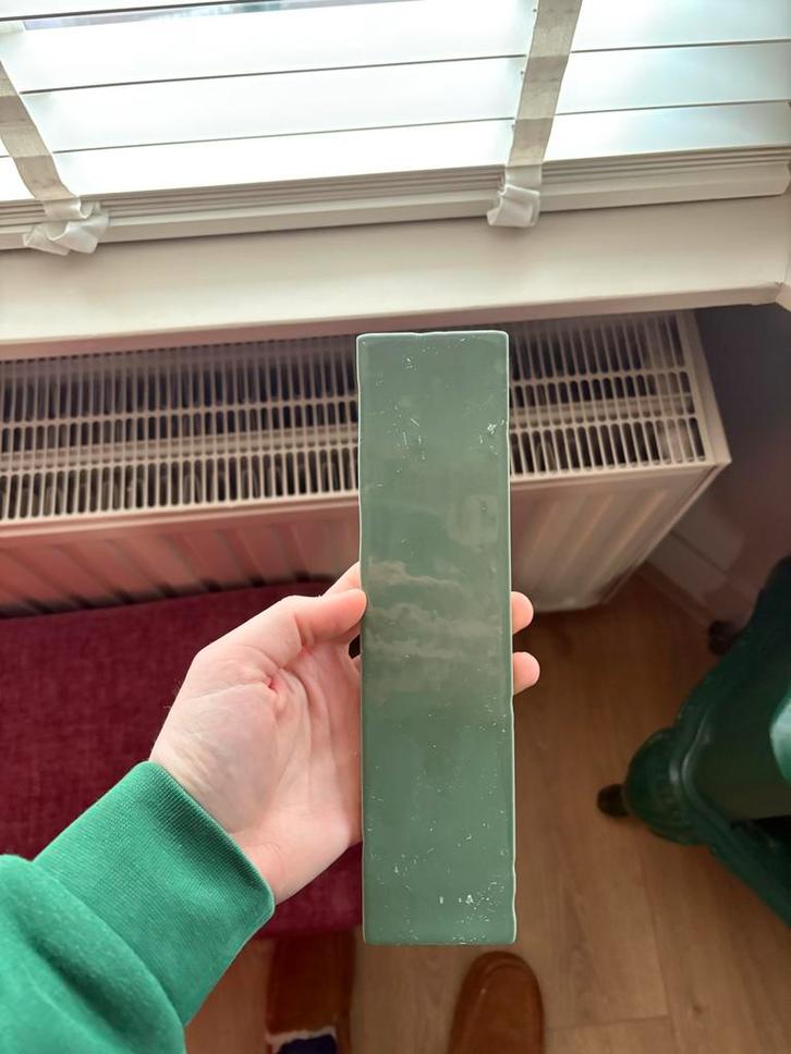 Natucer Zellige Green Tegels - 4,5 m2, Doe-het-zelf en Verbouw, Tegels, Nieuw, Wandtegels, Keramiek, Minder dan 20 cm, Minder dan 5 m²