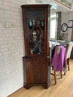 Mahonie hoekkast met glas, Ophalen, Minder dan 50 cm, Gebruikt, 25 tot 50 cm