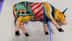 CowParade stier 20 cm – kleurrijk kunstbeeldje (2002 editie), Ophalen of Verzenden, Zo goed als nieuw, Dier