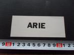 sticker ARIE, Ophalen, Zo goed als nieuw