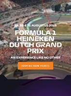 Dutch GP F1 2025 Zandvoort 3 dagen passe partout, Tickets en Kaartjes, Drie personen of meer, Augustus