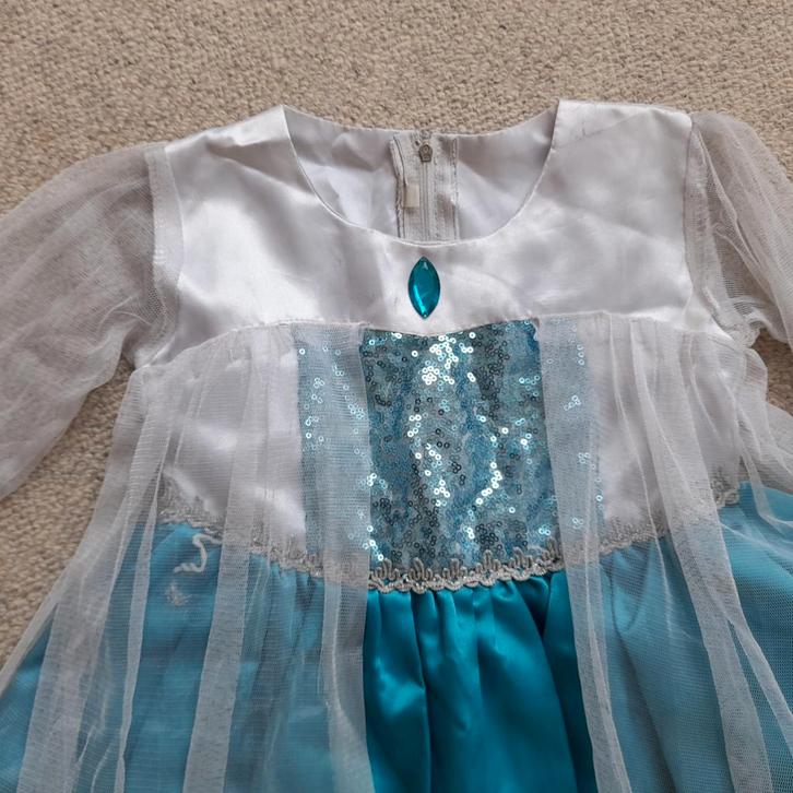 Frozen-/feest jurkje, Kinderen en Baby's, Carnavalskleding en Verkleedspullen, Zo goed als nieuw, Jongen of Meisje, 110 t/m 116