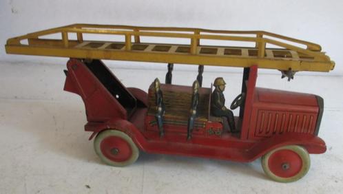 vintage tin toy blikken brandweerwagen Jep France, Antiek en Kunst, Antiek | Speelgoed, Verzenden