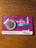 Coincard het vrede van utrecht vijfje zwaar verzilverd unc, Postzegels en Munten, Munten | Nederland, Ophalen of Verzenden, Koningin Beatrix