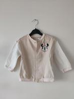 H&M Minnie Mouse vest bomberjack beige met wit 86 als nieuw, H&M, Ophalen of Verzenden, Zo goed als nieuw, Truitje of Vestje