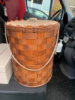 Naaibox mand retro vintage gevlochten fournituren mand., Ophalen of Verzenden, Zo goed als nieuw