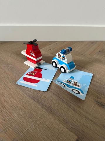 ZGAN Lego Duplo brandweer politie set auto helicopter 10957 beschikbaar voor biedingen