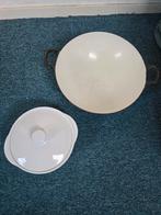 Vivo keramische pan met deksel & gietijzeren wok, Huis en Inrichting, Keuken | Potten en Pannen, Ophalen, Gebruikt, Gietijzer