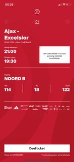 Kaartje te koop Ajax - Excelsior €20, Tickets en Kaartjes