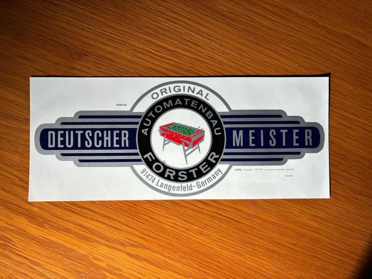 Originele Deutscher Meister voetbaltafel sticker NIEUW, Kinderen en Baby's, Speelgoed | Voetbaltafels, Nieuw, Ophalen of Verzenden