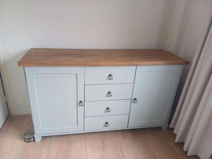 Vintage dressoir, Huis en Inrichting, Kasten | Dressoirs, Gebruikt, 100 tot 150 cm, 25 tot 50 cm, Met lade(s), Met deur(en), Met plank(en)