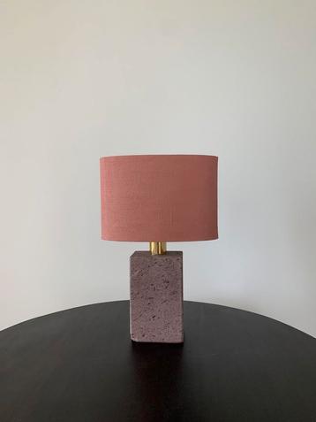 Roze Tafellamp, Terrazo, Steen beschikbaar voor biedingen