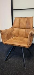 3 Bruin Suede Eettafelstoelen - Heiloo, Huis en Inrichting, Ophalen, Minder dan 75 cm, 50 tot 75 cm