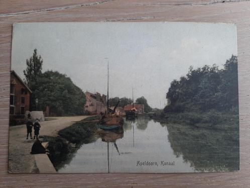 oude kaart Apeldoorn, kanaal, fabriek, binnenvaart, 1915?, Verzamelen, Ansichtkaarten | Nederland, Ongelopen, Gelderland, Voor 1920