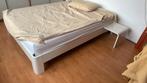 Auping Auronde 140x200 wit met bijzettafel, Huis en Inrichting, Slaapkamer | Bedden, Ophalen, Gebruikt, Wit, Tweepersoons
