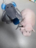 kussens dierkussens sierkussens muis grijs varken roze, Ophalen of Verzenden, Zo goed als nieuw, Grijs, Vierkant