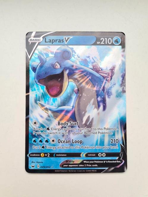 Lapras V 049/202, Hobby en Vrije tijd, Verzamelkaartspellen | Pokémon, Zo goed als nieuw, Losse kaart, Ophalen of Verzenden