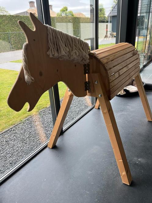 Groot hout paard, Kinderen en Baby's, Speelgoed | Hobbelfiguren, Zo goed als nieuw, Ophalen of Verzenden