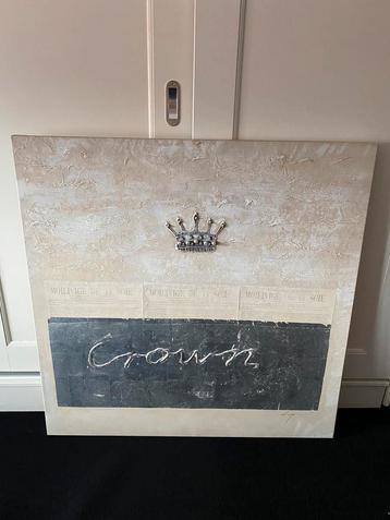 Groot Canvas schilderij ‘The Crown’ beschikbaar voor biedingen