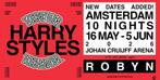 2 Tickets Harry Styles zondag 17 mei Johan Cruijff Arena, Twee personen, Mei