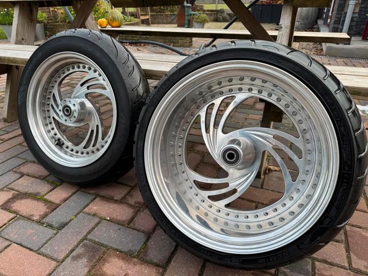 Set wielen Rick’s Hollister met extra naaf, Motoren, Onderdelen | Harley-Davidson, Nieuw, Ophalen