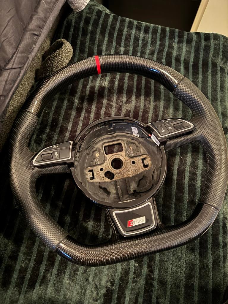 Audi A4 B8 Carbon Stuurwiel met Airbag, Ophalen, Nieuw, Audi