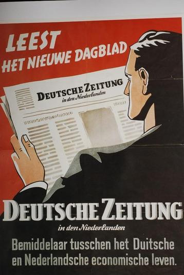 Affiche Deutsche Zeitung in den Niederlanden Heruitgave 1994 beschikbaar voor biedingen