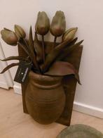 Mooi landelijk stoer sober schilderij met tulp, Ophalen of Verzenden