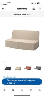Nyhamn slaapbank ikea ( nieuw), Ophalen of Verzenden, Zo goed als nieuw, Tweepersoons, 140 cm