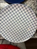 Twee blauw-witte Loft borden - 26,5 cm, Gebruikt, Ophalen of Verzenden, Bord(en), Overige stijlen