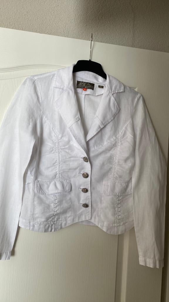 Jasje Wit linnen Maat 40 Merk NOTH THE SAME, Maat 38/40 (M), Wit, Ophalen of Verzenden, Zo goed als nieuw