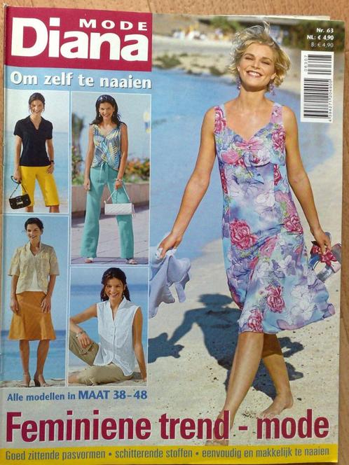 Diana zelfmaakmode nr. 63 , maat 38-48, Hobby en Vrije tijd, Kledingpatronen, Zo goed als nieuw, Vrouw, Overige merken, Verzenden