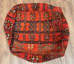 Nieuw Marrokaans berber wollen kelim, vloerkussen poef, Nieuw, Ophalen of Verzenden, 50 tot 75 cm, Vierkant