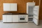 Complete keuken met inbouwapparatuur, Huis en Inrichting, Keuken | Complete keukens, Ophalen, Gebruikt, Wit, Enkelwandige keuken