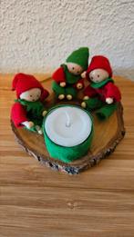 Houten waxinelichthouder Kerst, als NIEUW!, Ophalen of Verzenden, Zo goed als nieuw
