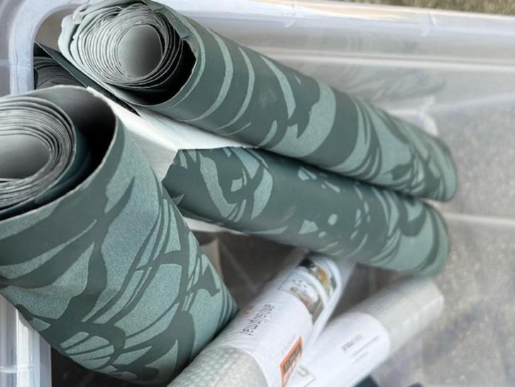 Behangrollen – diverse kleuren en patronen, Huis en Inrichting, Stoffering | Behang, Blauw, Wit, Zwart, Grijs, Groen, minder dan 10 m²