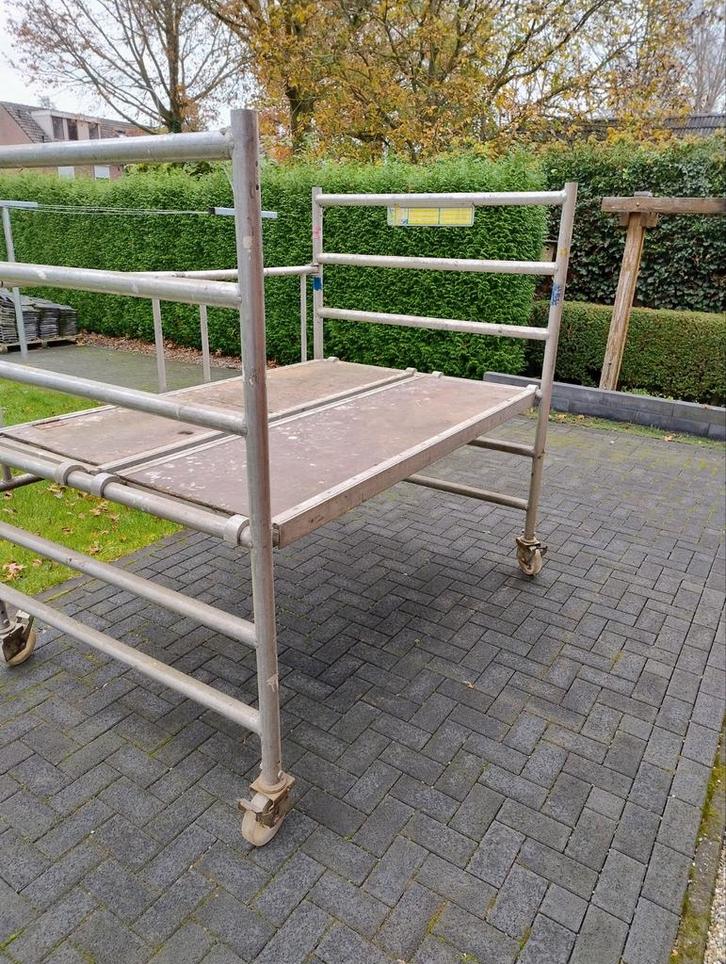 Rolsteiger opvouwbare, Doe-het-zelf en Verbouw, Steigers, Gebruikt, Rolsteiger of Kamersteiger, 5 meter of hoger, Ophalen