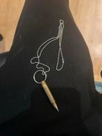 Kogel Ketting - Stoer Accessoire!, Gebruikt, Ophalen of Verzenden, Zilver, Overige materialen