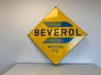 Vintage Beverol Motor Oil Emaille Reclamebord, Verzamelen, Merken en Reclamevoorwerpen, Ophalen, Reclamebord, Gebruikt, .