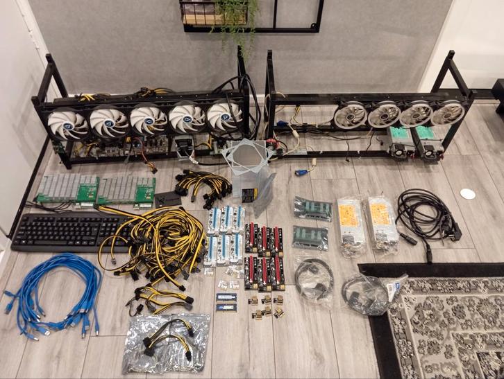 Te koop partij mining componenten en onderdelen, Computers en Software, Overige Computers en Software, Ophalen